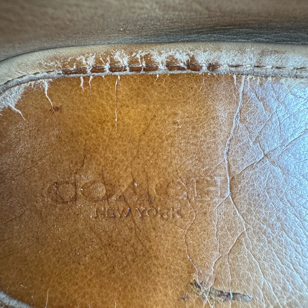 Coach Amber Driving Loafers Black Pebbled Leather Moccasins Women's 7.5B - Picture 10 of 10